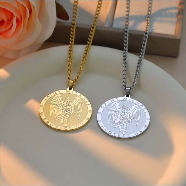 Collana San Michele Medaglia Collana San Michele Gioielli Per Uomo - Foto 13