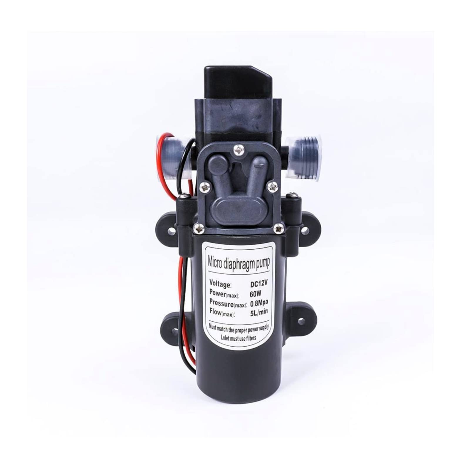 DC 12V 60W 130PSI 5L / Bomba DE Agua MIN DIAFRAGM Bomba DE Agua, Bomba DE AUTIMIENTO Interruptor AUTOMÁTICO for EL Camper DE Wagon DE Jardin (Voltage : 12V60W)