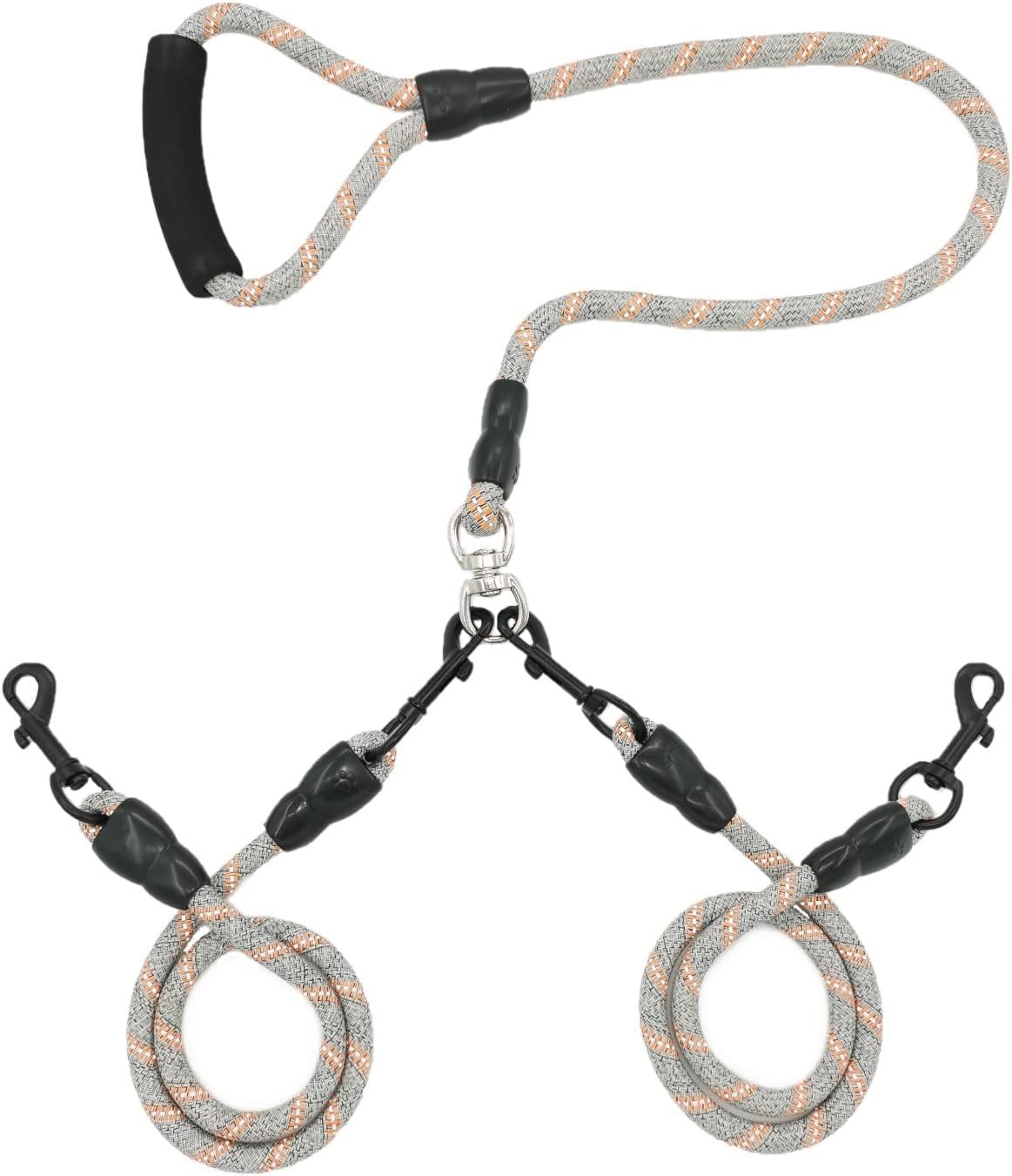 Heavy Two Way Dog Leash,2 Dog Leash Reflective Detachable