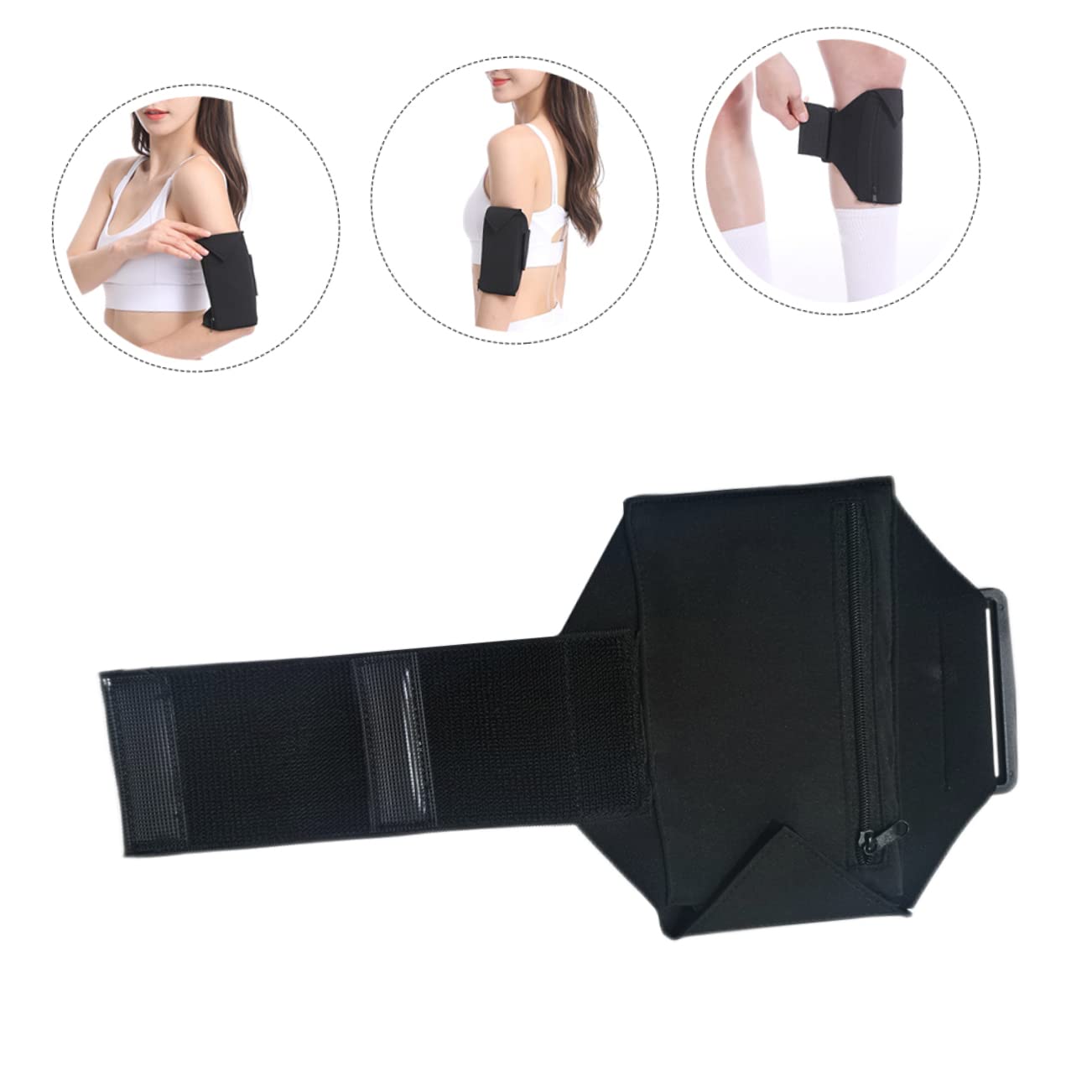 Gatuida 4pezzi Fascia Braccio Sportiva Multifunzionale Per Smartphone Traspirante e Comoda Da Indossare Per Corsa e Attività All Aperto