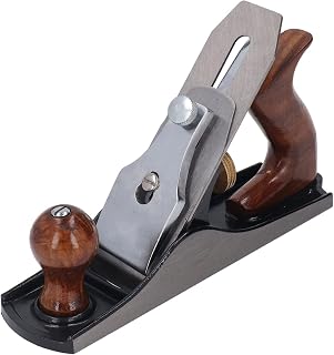 Bench Hand Plane Premium Sharp Smooth Base Ergonomic Handle Small Handheld Planer Manual Woodworking Tool for Craftsmen Mahogany High Carbon Steel Alloy Steel Brown Black Silver