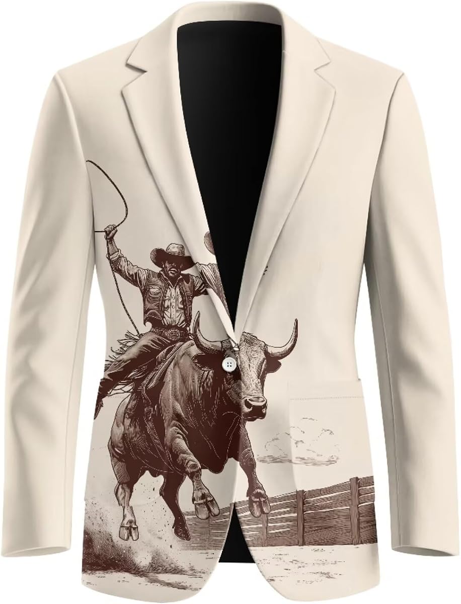 Mens Blazer Jacket Slim Fit One Button Suit for Men Stylish Notched Lapel Sport Coat Casual Outerwear with Pockets