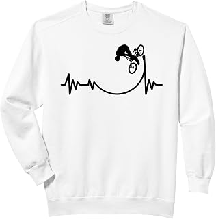 BMX Bike cyclist BMX Bicycles cycling heartbeat biking BMX Comfort Colors Adult Sweatshirt