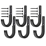 HEKAGURA Metal Gun Rack Storage Rifles Shotgun Hooks Wall Mount Hangers for Any Rifles Shotguns Archery Bow with Soft Padding and Heavy Duty Steel (Black 3pair)