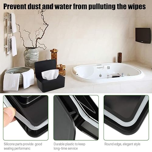 Miniatura 3 de Dispensador de toallitas para bebés, soporte para toallitas con contenedor portátil de toallitas de viaje, bolsa reutilizable recargable para