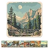 Iconic National Parks: Capture the spirit of America's most beloved national parks with vintage-inspired designs featuring iconic landmarks and natural landscapes. Waterproof Vinyl: Crafted from high-quality waterproof vinyl, these decals are built t...