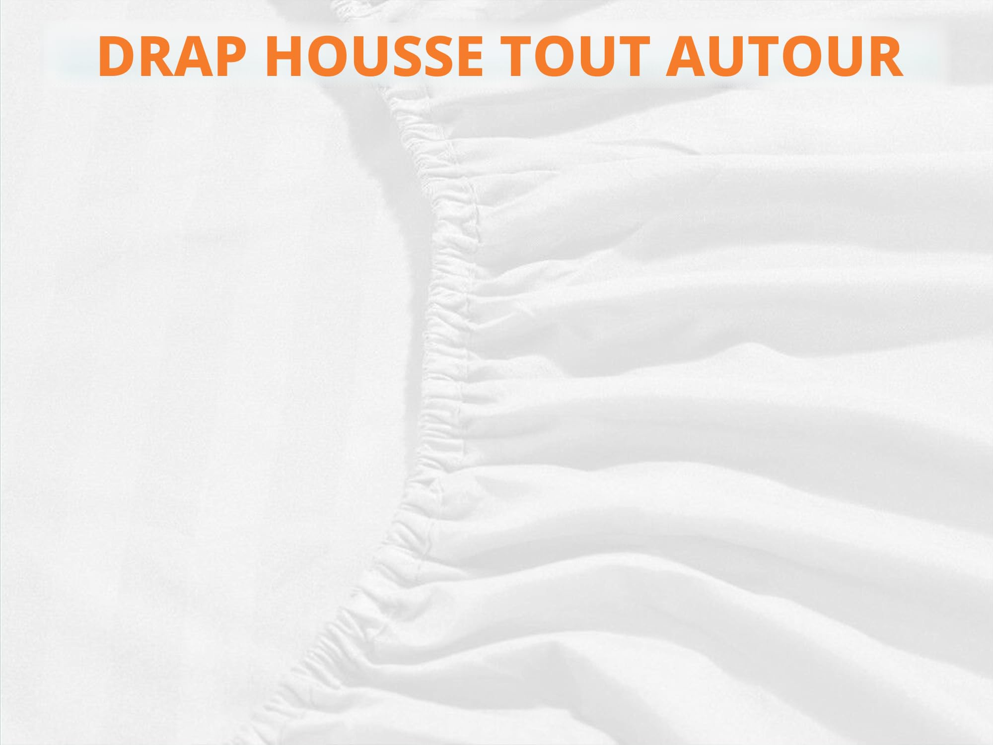 Élégant Comfort Meilleur, Plus Douce, Cosiest 6 pièces Drap Définit. – 1500 Fils en Coton égyptien de qualité Luxueux résistant aux Rides de Damas Stripe Drap de lit 6 pièces, King Blanc