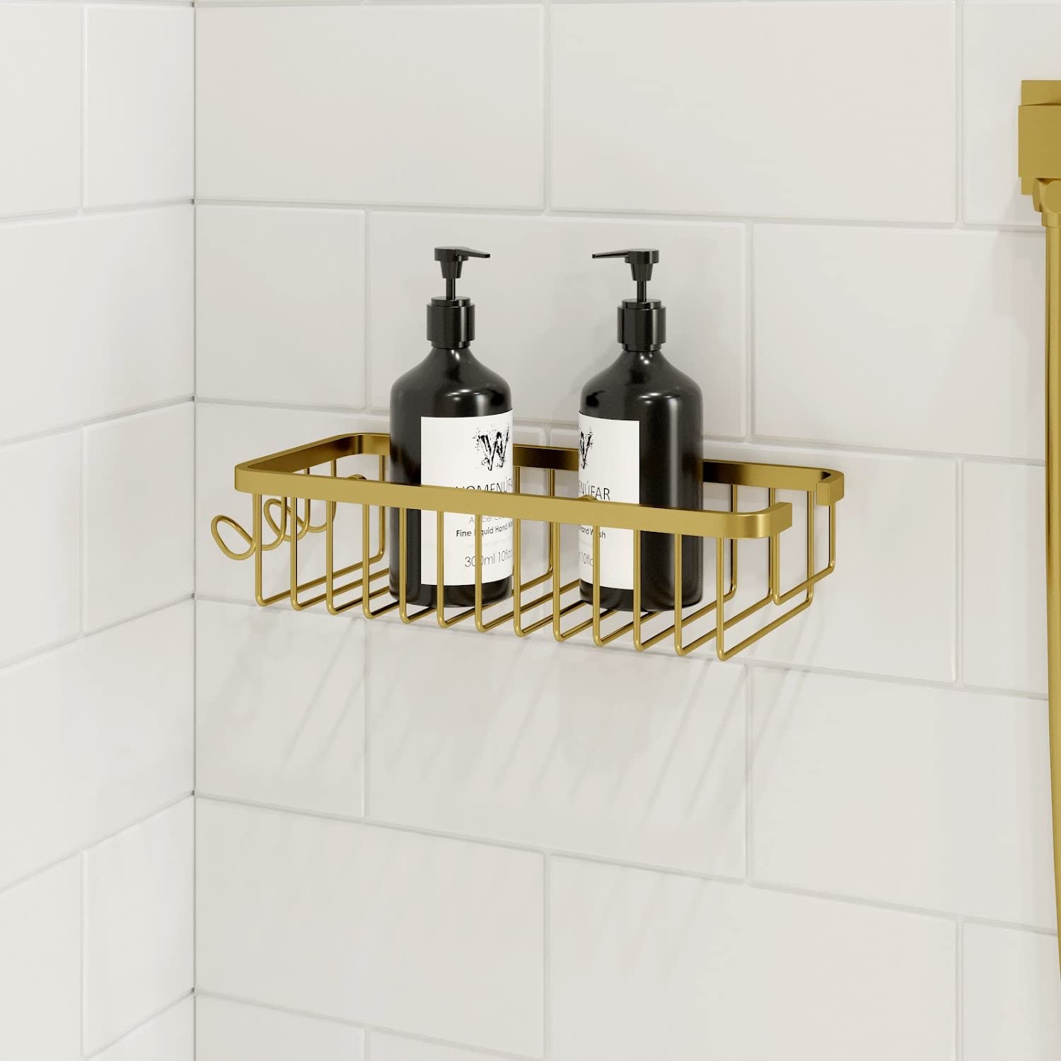 Valway Gold Shower Basket Caddy