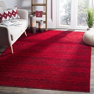 Safavieh Adirondack Collection ADR117F Red and Black Contemporary Area Rug (3' x 5')