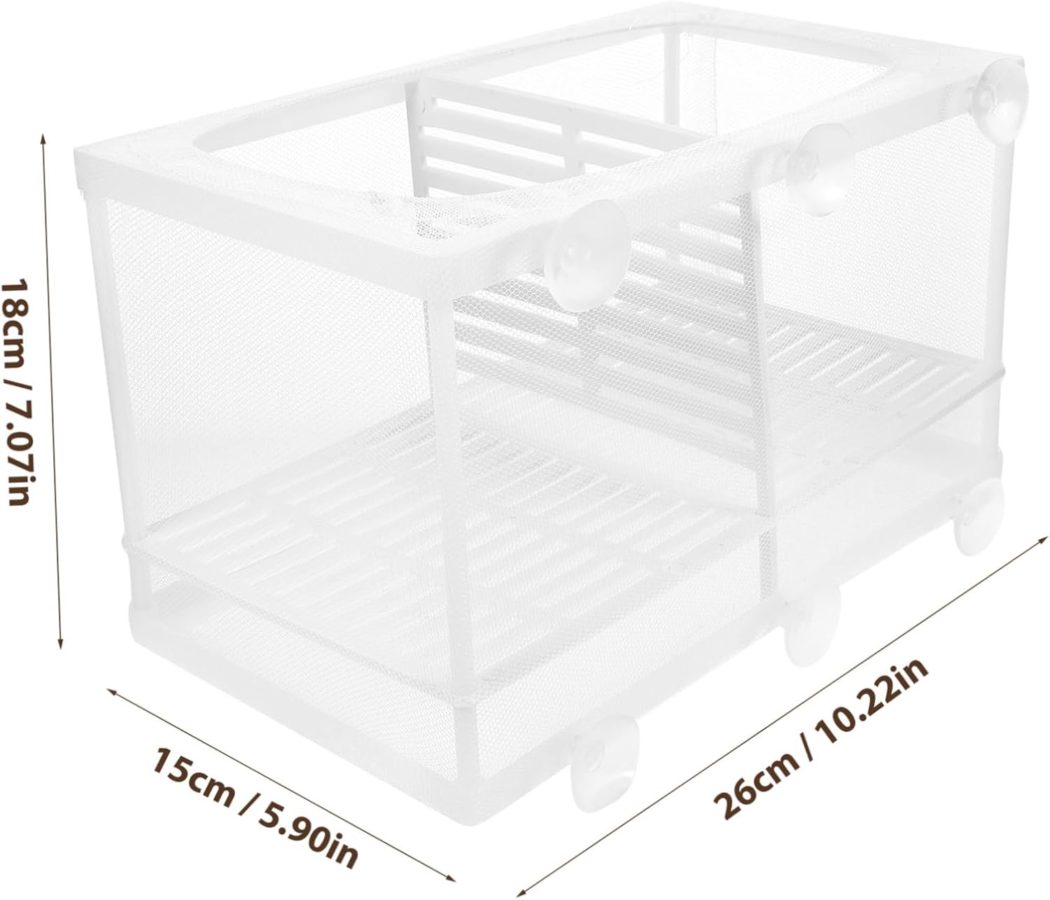 HANABASS 2pcs Aquarium Fish Breeding Box with Isolation Net Durable Hatching Tank for Betta and Shrimp Large Capacity Incubator with Suction Cups for Fish Fry Survival