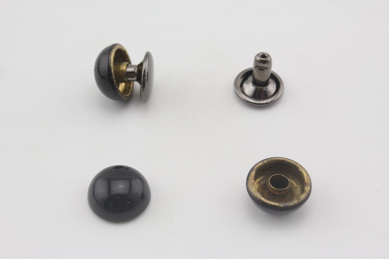 Dome Riveted 3/8" / 10mm Iron Double Cap Rivet Studs Leather Rivet for Bag Making Clothing Shoes M62A
