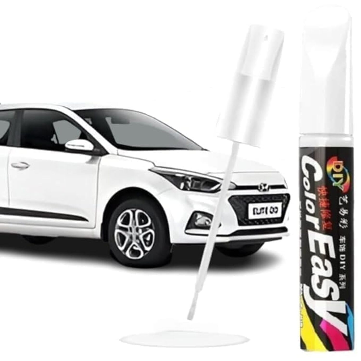 Car Scratch Remover Touch Up Paint Pen, 2-in-1 Automotive Scratch Repair Pen for Deep Scratches – Black Paint Restorer with Cleaning Brush & Microfiber Towel (WHITE COLOR)-image-28