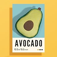 Vista 5 de Phantoscope Almohada Decorativa con Forma de Aguacate, Divertida Decoración del Hogar de Cojines con Forma de Frutas, Almohada Decorativa