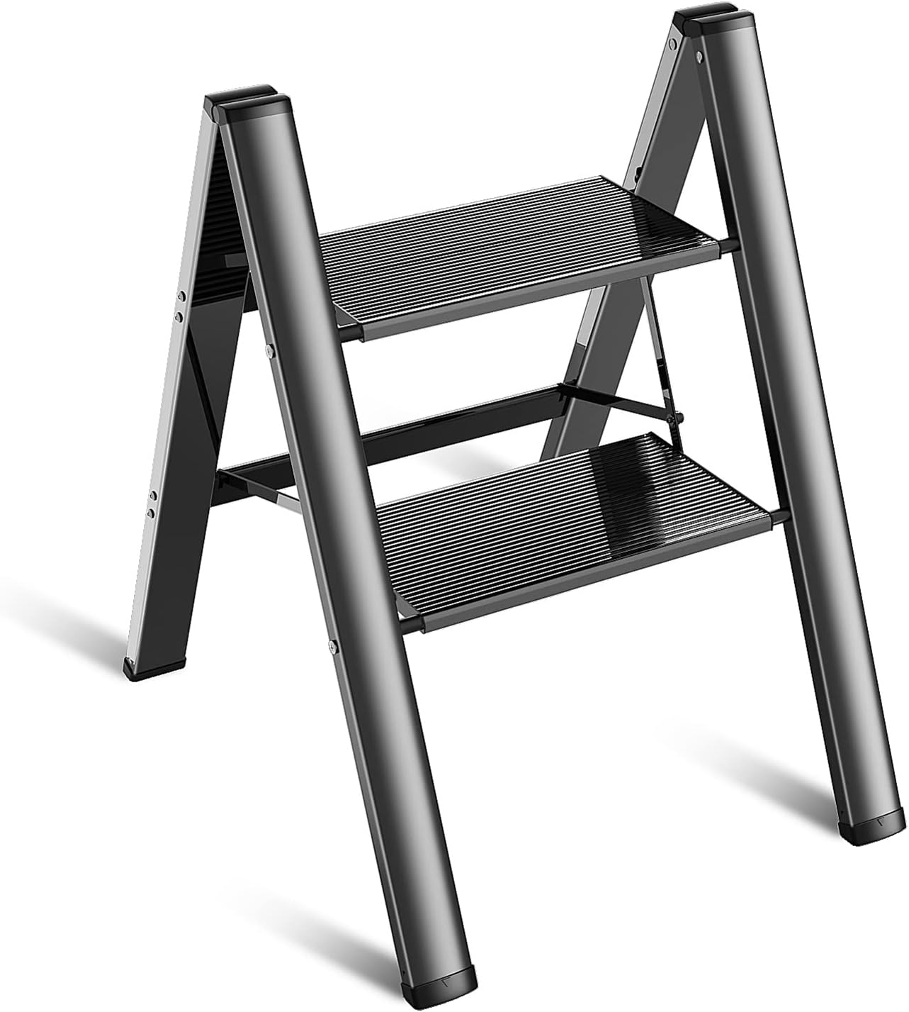 2 step ladder black
