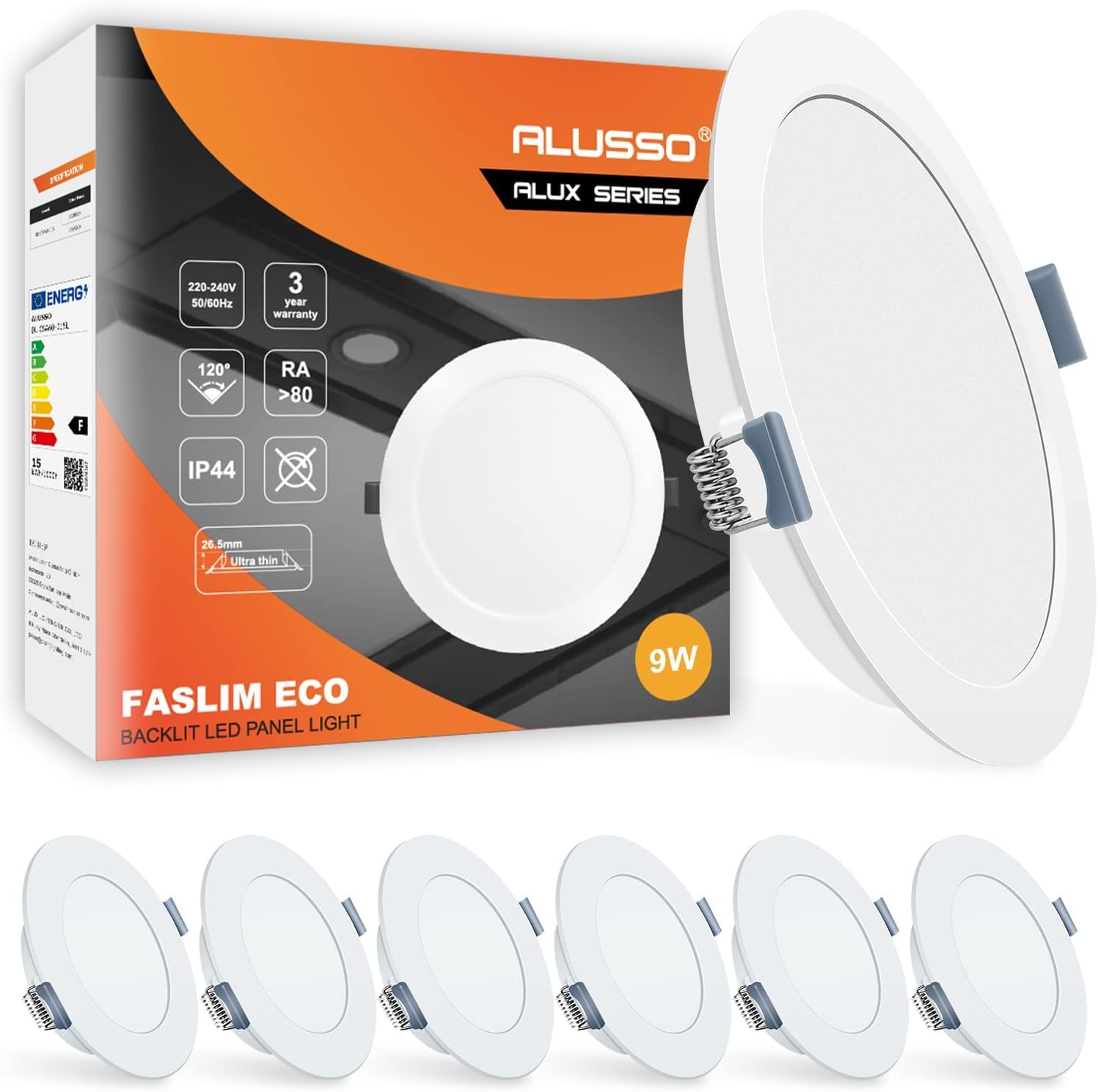 SG LED inbouwspot 7W 2700K 610 lumen zwart dimbaar UNILED isosafe IP65 SG 904223 slechts 35mm hoog kopen