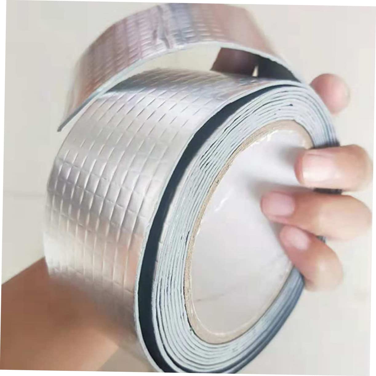 KOMBIUDA Cinta de Sellado de Butilo y Aluminio 5 Cm X 5 M, Resistente a Rayos UV para Reparación de Goteras en Techos, Ventanas y Tuberías, Kit de Cinta Adhesiva Multiusos para Exteriores