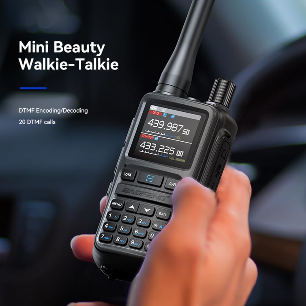 BAOFENG UV-5R Mini Two Way Radio Long Range Walkie Talkie NOAA Weather Dual PTT App Programming Copy Frequency Dual Band Radios