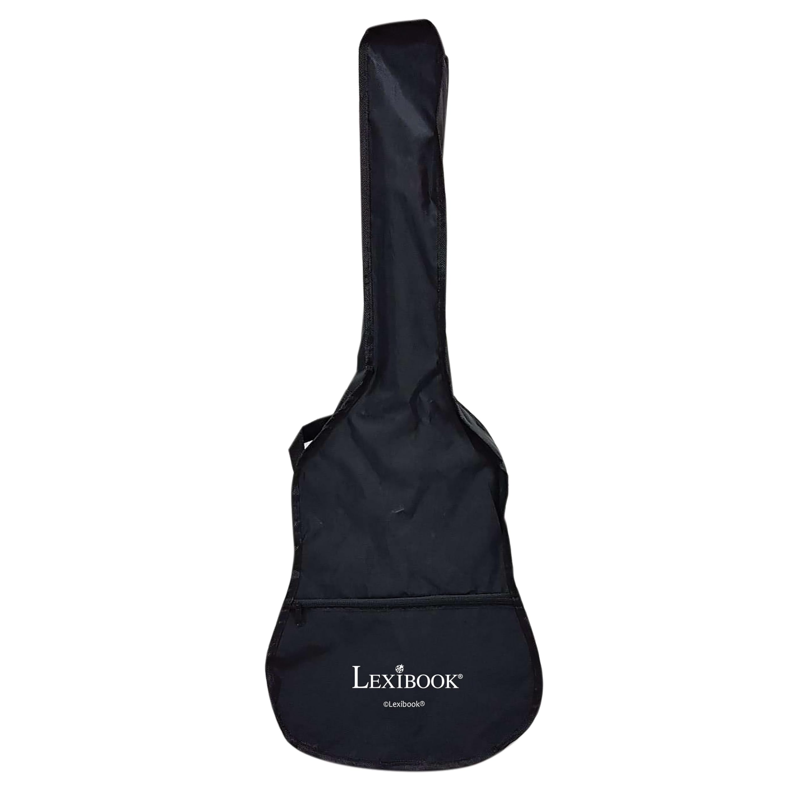 Lexibook Chitarra Acustica in Legno, 91 cm, Guida all'apprendimento Inclusa, 6 Corde in Nylon, Borsa da Trasporto Inclusa, Legno/Nero, K2200LXB