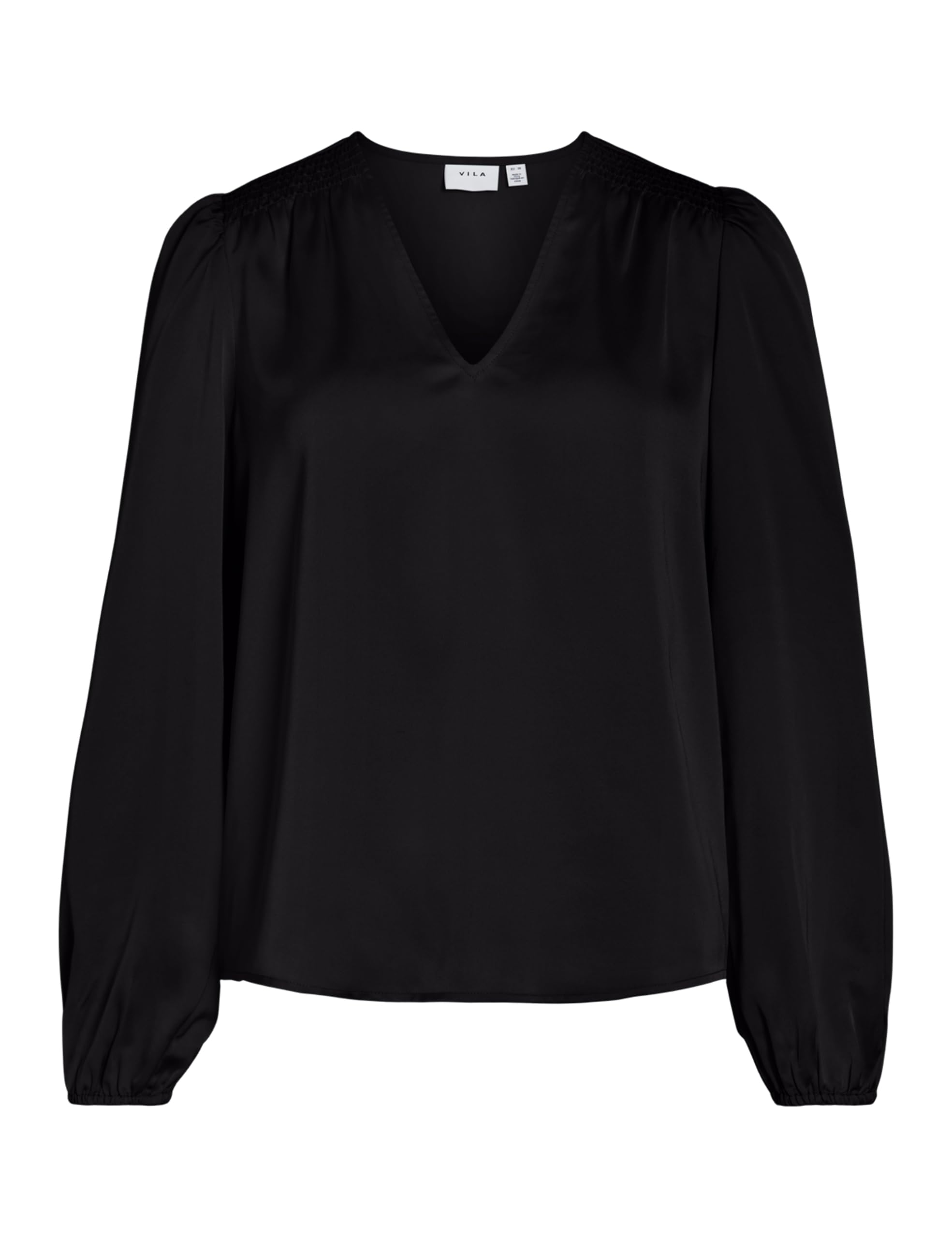 Vila Female Oberteil mit Langen Ärmeln VIELLETTE V-Ausschnitt
