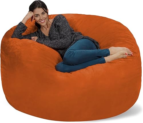 Miniatura 37 de Chill Sack Puf - Sillón gigante de espuma viscoelástica de 5 pies, sofá grande con funda de microfibra suave, color negro ónix Micro Gamuza - Negro