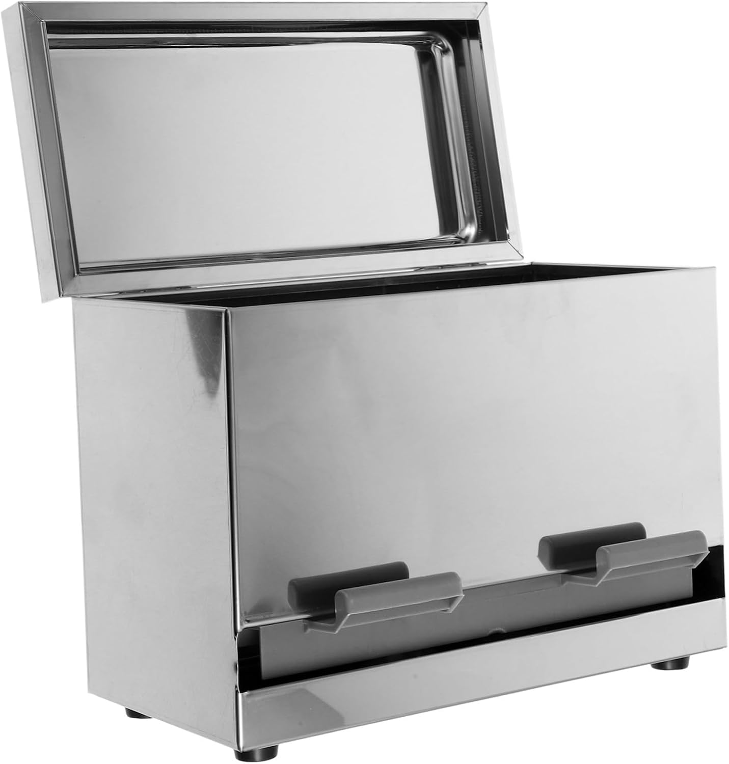 Stainless Steel Straw and Chopstick Holder Lid Automatic Press-type Dispenser for Restaurants Versatile Storage for Straws and Chopsticks Large Capacity Organizer