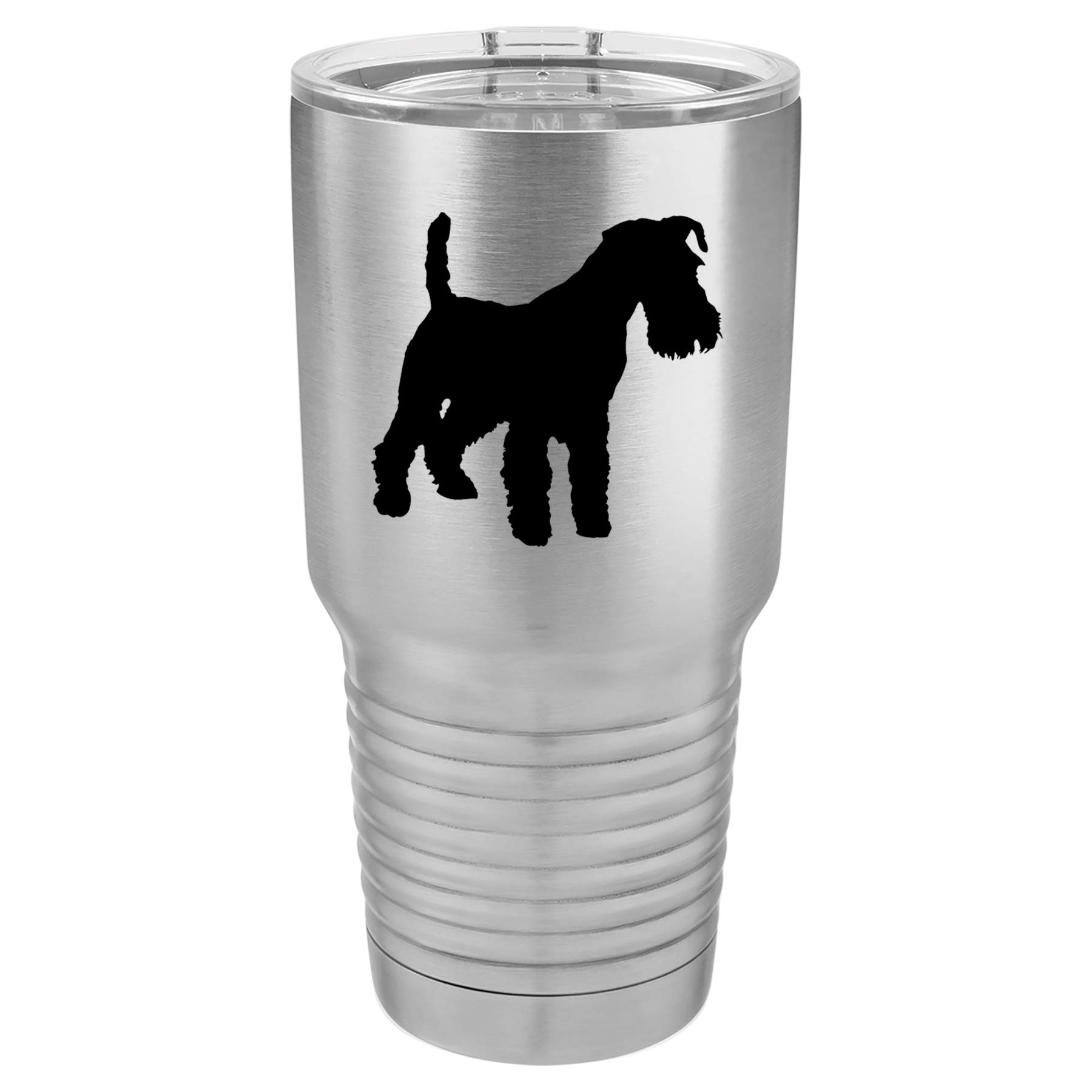 Tumbler Stainless Steel Vacuum Insulated Travel Mug Miniature Schnauzer (Stainless Steel, 30 oz)