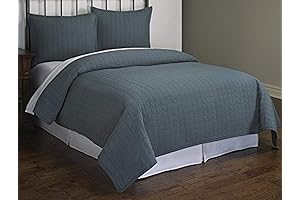 74441 Powell Quilted Coverlet Set, 3-Piece, Teal, Full/Queen