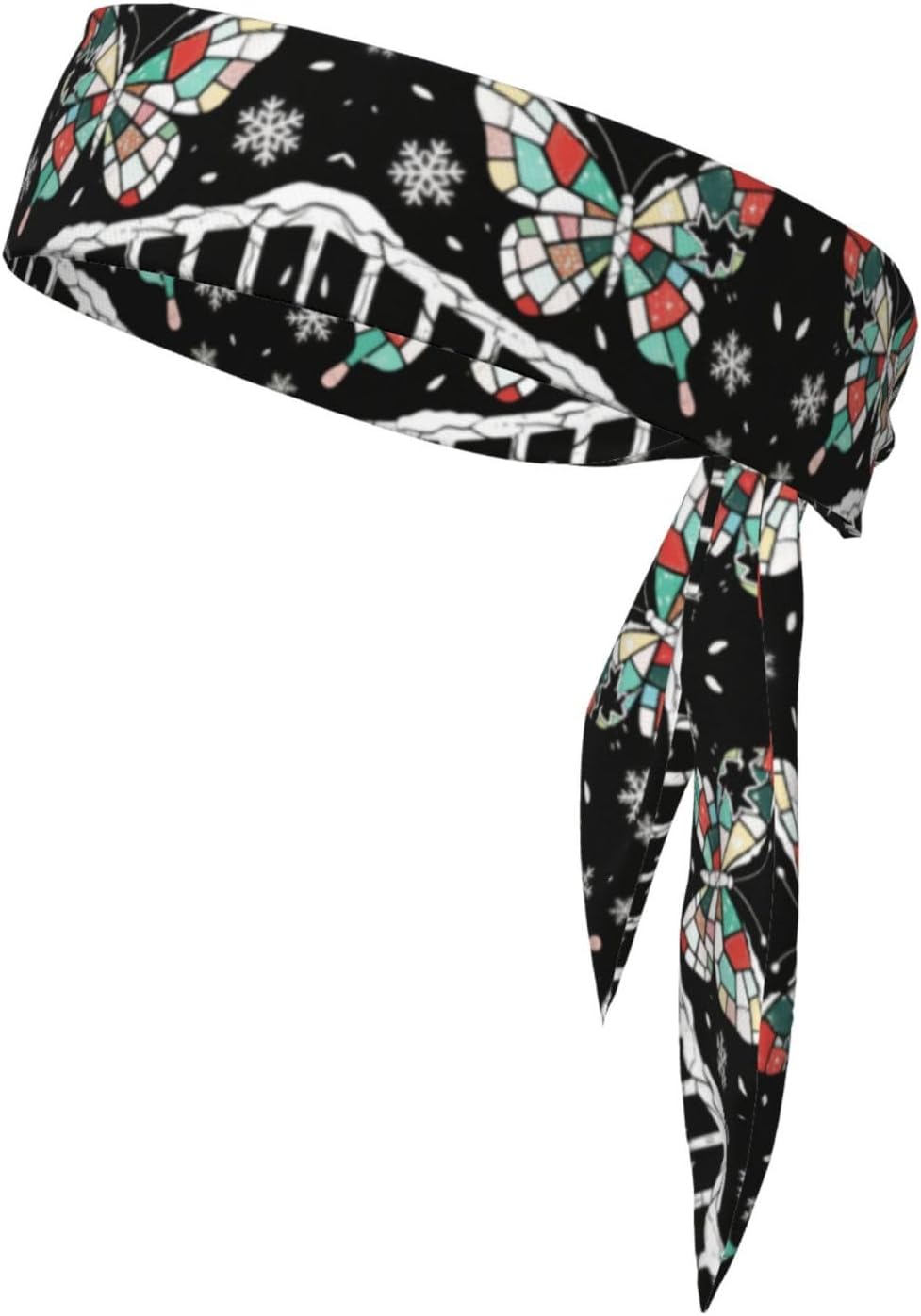 Tie Headband Men Women, Tessellara Print Sports Sweatband | Adjustable Tie-Back, Moisture Wicking. For Running Yoga Tennis Basketball Cycling Workout, Tessellara Pattern