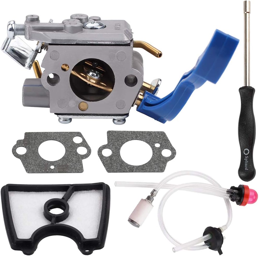 Fuel Li 590460102 Carburetor for Husq 125B 125BX 125BVX Leaf Blower Trimmer Zama C1Q-W37 Carb 545 08 18-11 581798001 545081811 545112101 with Air Filter