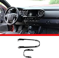Vista 1 de YIWANG - Cubierta para panel de salpicadero de consola central de ABS para Toyota Tacoma 2016-2020, accesorios de coche de conducción izquierda Negro