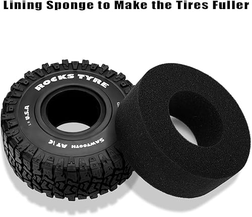 Miniatura 5 de GLOBACT Neumáticos de 1.9 pulgadas 110 RC Neumáticos RC Crawler Neumáticos de goma 120 * 47 para 110 TRX4 TRX6 Axial SCX10 Redcat GEN7 GEN8 RC4WD RC