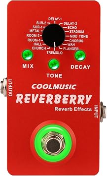 Coolmusic Multi Effects Pedal Digital Guitar Pedal with 16 Effects True Bypass