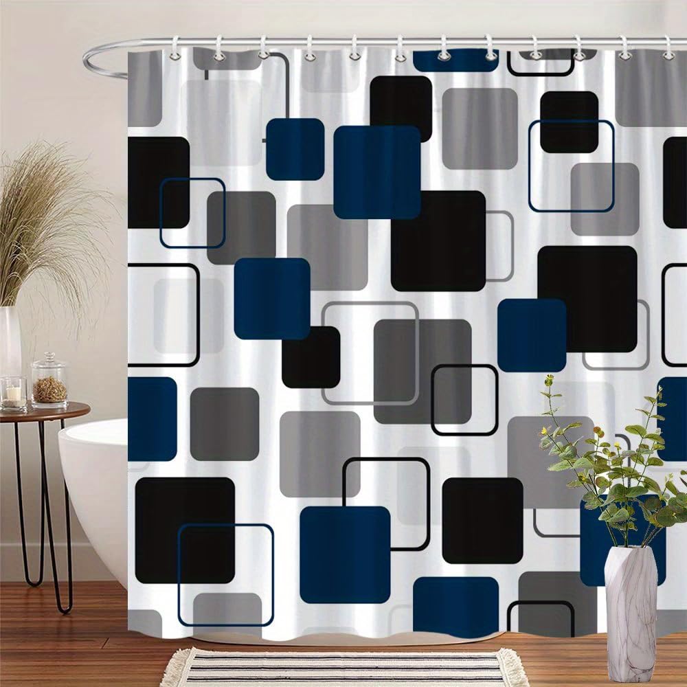 Rideau de douche en polyester de qualité supérieure au motif abstrait