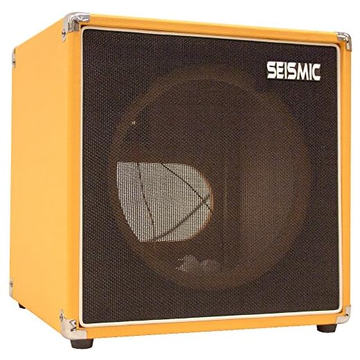 Seismic Audio - 1x12 GUITAR SPEAKER CAB EMPTY - 7 Ply Birch - 12" Cube Cabinet - Orange Tolex, Black Removable Cloth Grill - Front loading Speakerless Cabinet