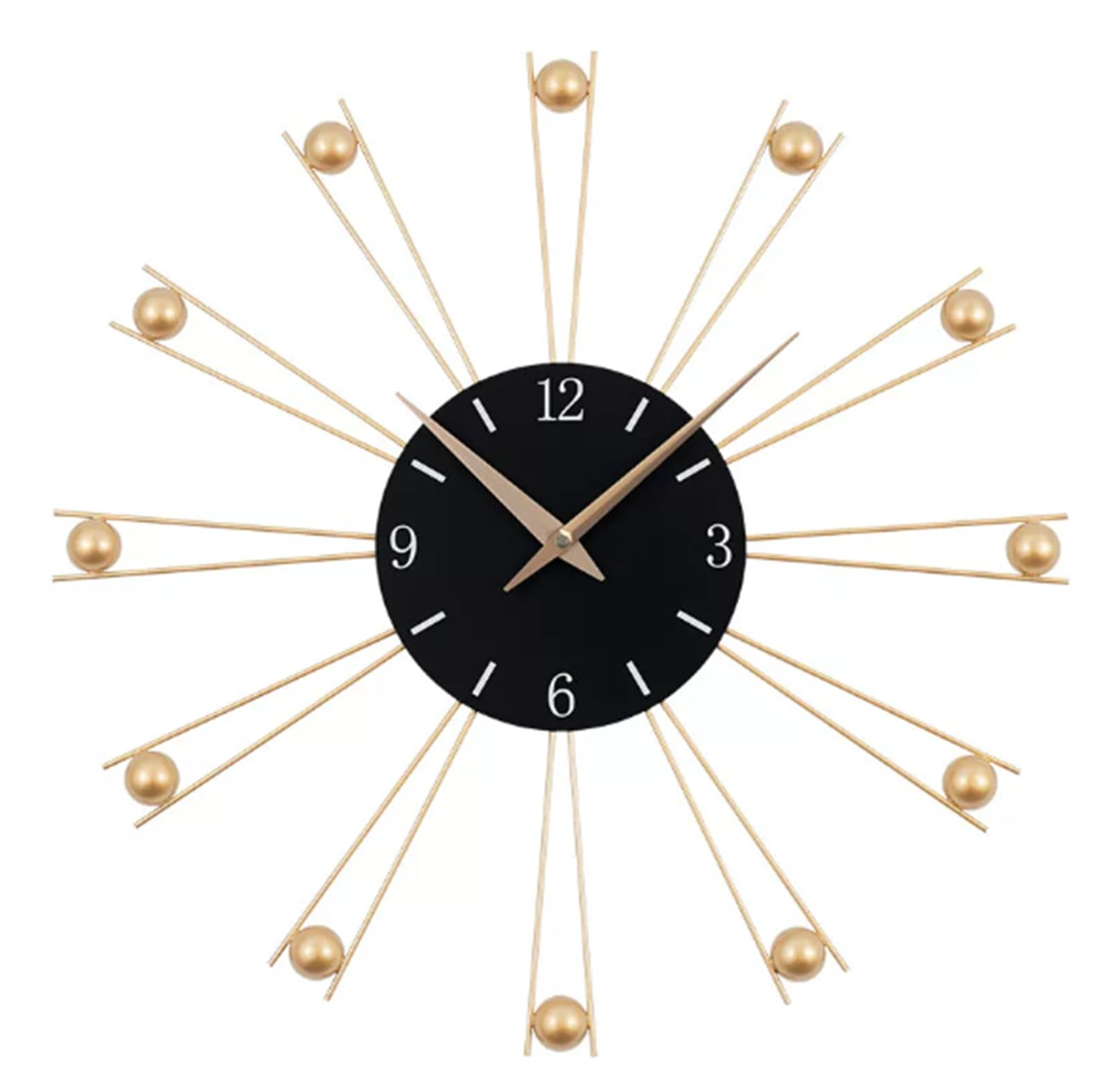 NHDVDVAV Large Modern Metal Wall Clock,Mid Century Decorative Wall Clock for Living Room,Bedroom,Study,Kitchen,Home Wall Decor,Silent Quartz Movement,65cm/25.6in