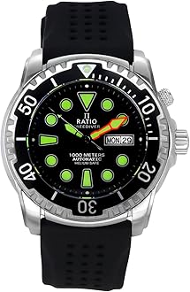 FreeDiver Helium-Safe Dive Watch Sapphire Crystal Automatic Diver Watch 1000M Water Resistant Diving Watch for Men