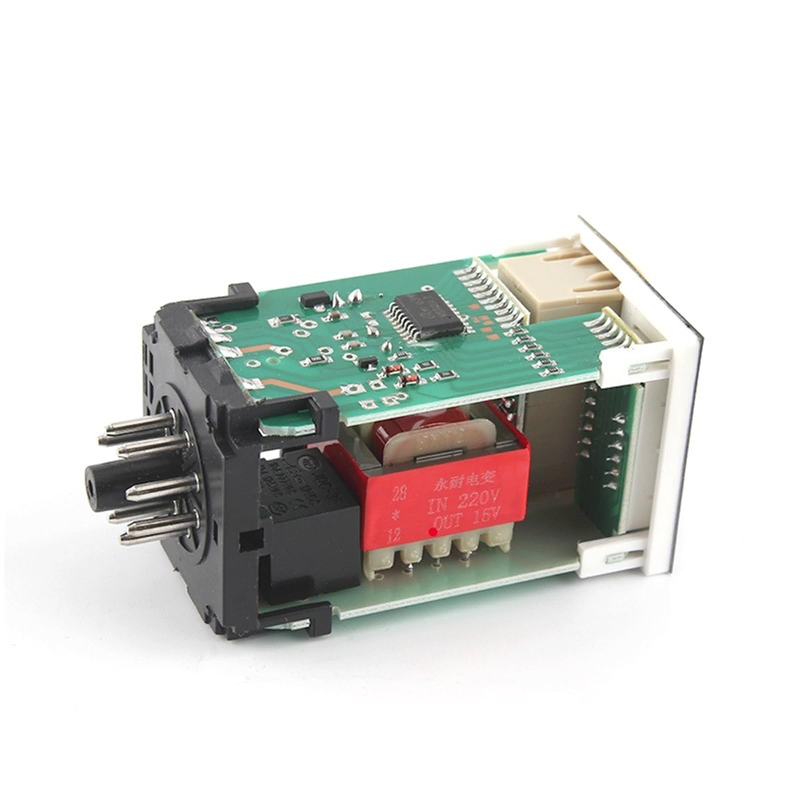 Interruptor de relé temporizador programable LED Digital DH48S-2Z 0,01 S-99H99M con Base de enchufe AC/DC 12V 24V 36V 110V 220V 380V temporizador de retardo(AC 24-240V)