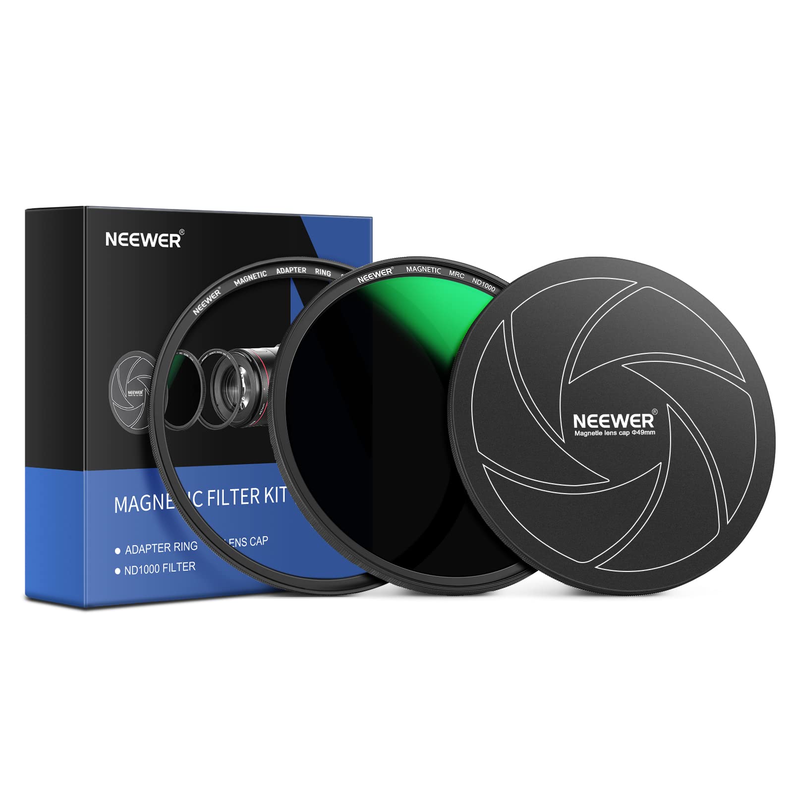 Amazon | NEEWER 49mm 3-in-1 マグネットNDフィルターセット 1秒吸着 