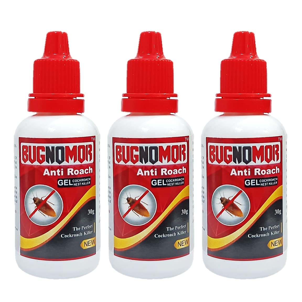 iShine® Bugnomor™ Anti Roach Gel Ultimate Cockroach Killer Guaranteed Powerful Effect Brown, 30g x 3pc
