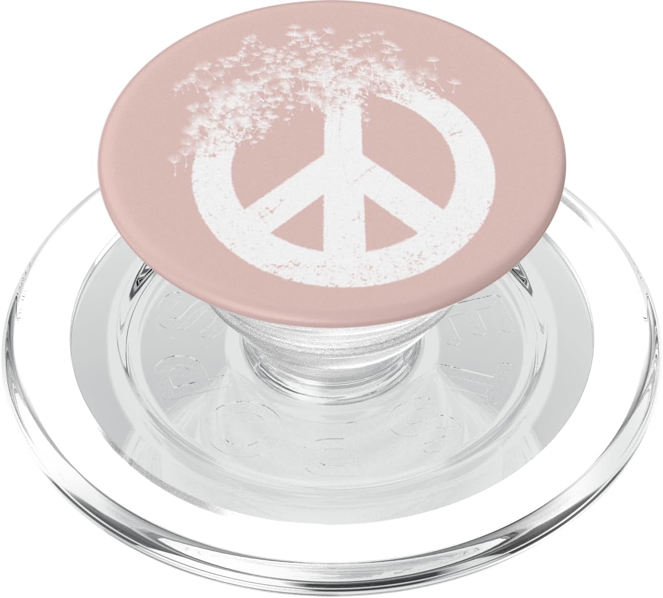 Disappearing Peace Sign Dispersed Dandelion Pink Phone Stand PopSockets MagSafe PopGrip for iPhone