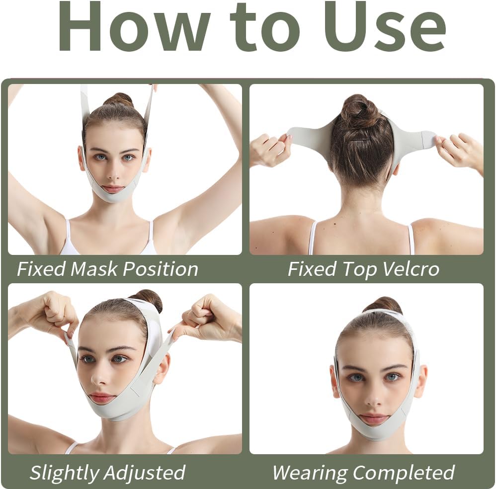 Anti Snore Chin Strap for CPAP Users Chin Strap for Sleeping Anti Snoring Devices Sleep Support Snore Stopper for Men Women Traceless Breathable Reusable Stop Snoring Solution,M,Green