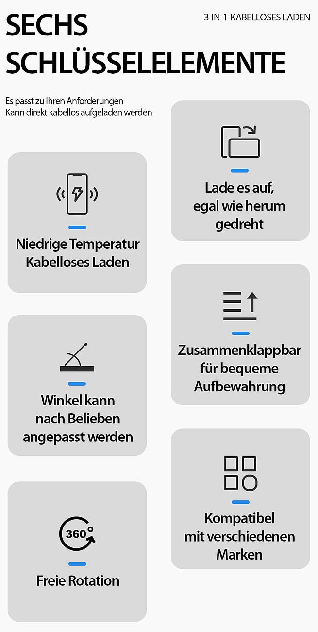 Callstel iPhone Schnellladegerät: 4er-Set 3in1-MagSafe-Ladestationen für iPhone, Apple Watch und AirPods (MagSafe Charger Stand, Dockstations)