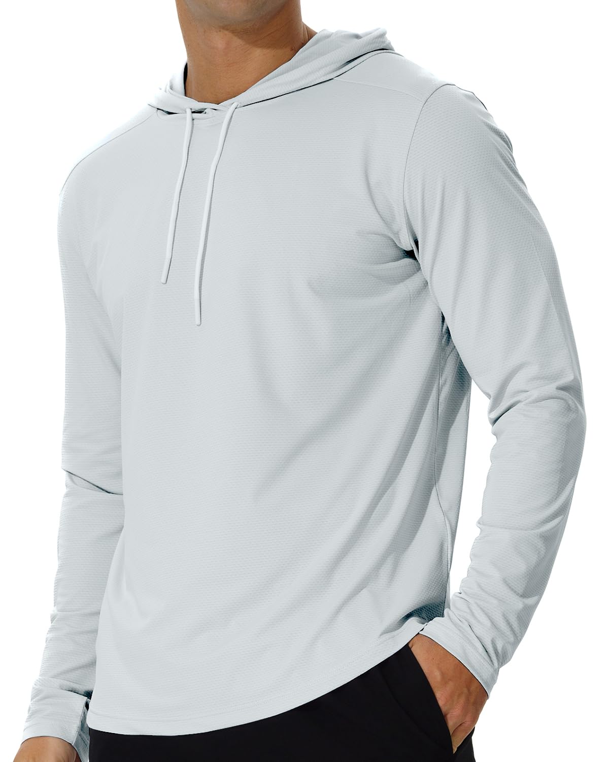 AIMPACT Men's Sun Protection Shirts UV SPF UPF 50+ Long Short Sleeve Hoodie Rash Guard Fishing Swimming Shirt Lightweight