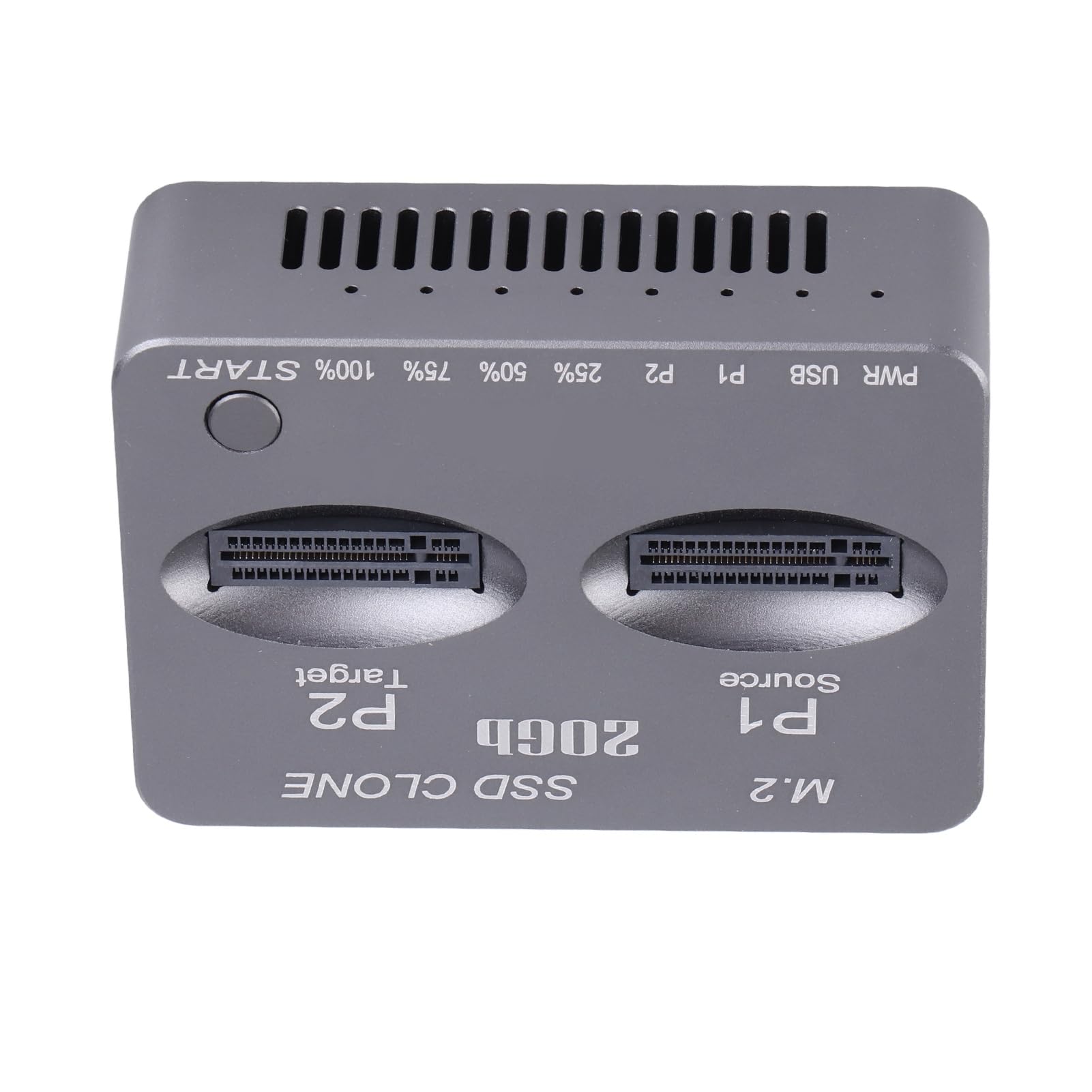 Fockety Stacja Dukująca M.2 Z 2 Zatokami, Obuudowa Zewnętrznego Dysku TWARDEGO USB Type C Gen2x2 20 GB/S NVME, Obosługa Duplikatora Klonowan of Offline DLA DYSKOW M.3 . KEY NVME SSD