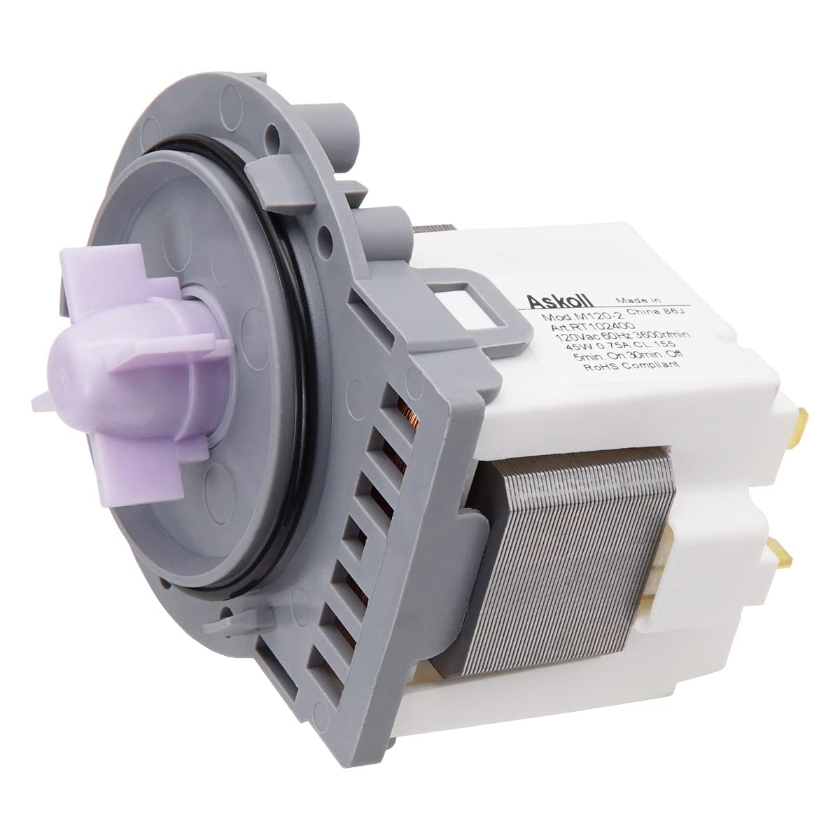 Drain Pump Motor (sold Individually) LG EAU61383505, 4681EA2001E - View #2