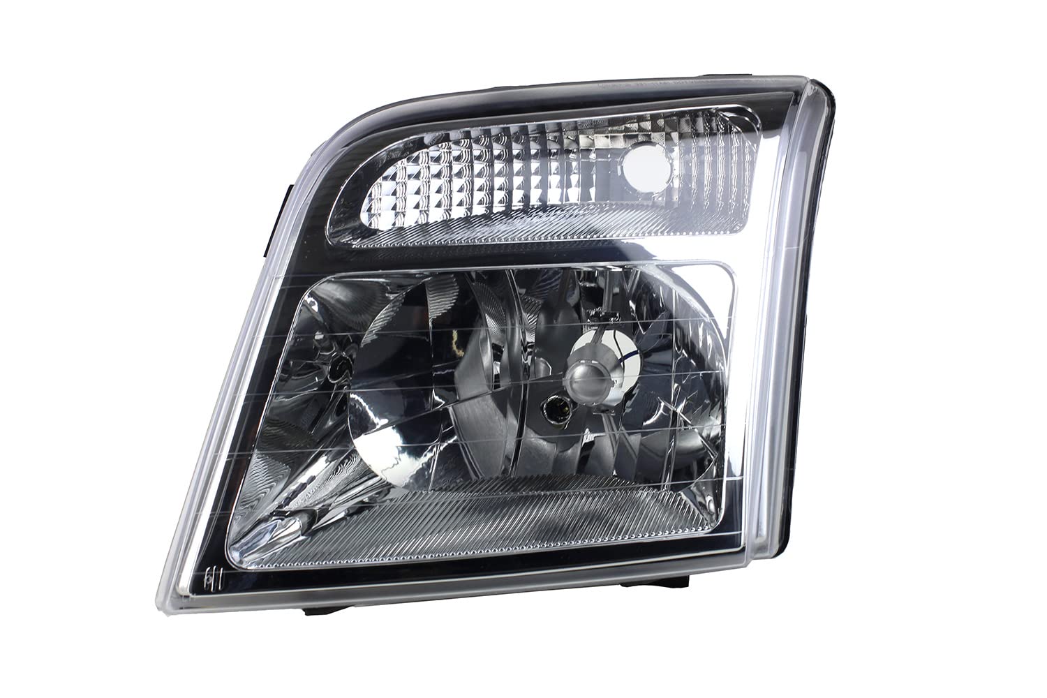 Johns, Juego de faros delanteros halógenos para Ford Transit Connect 02 06/2002 H4 izquierda y derecha + faros antiniebla + bombilla