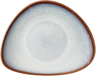 FEELIN Modern Large Dinner Plates Creative Ceramic Triangle Plate Pasta Plate Household Steak Fruit Plate Dessert Plate Hotel Restaurant Tableware Stackable Dinner Plates (Color : B)