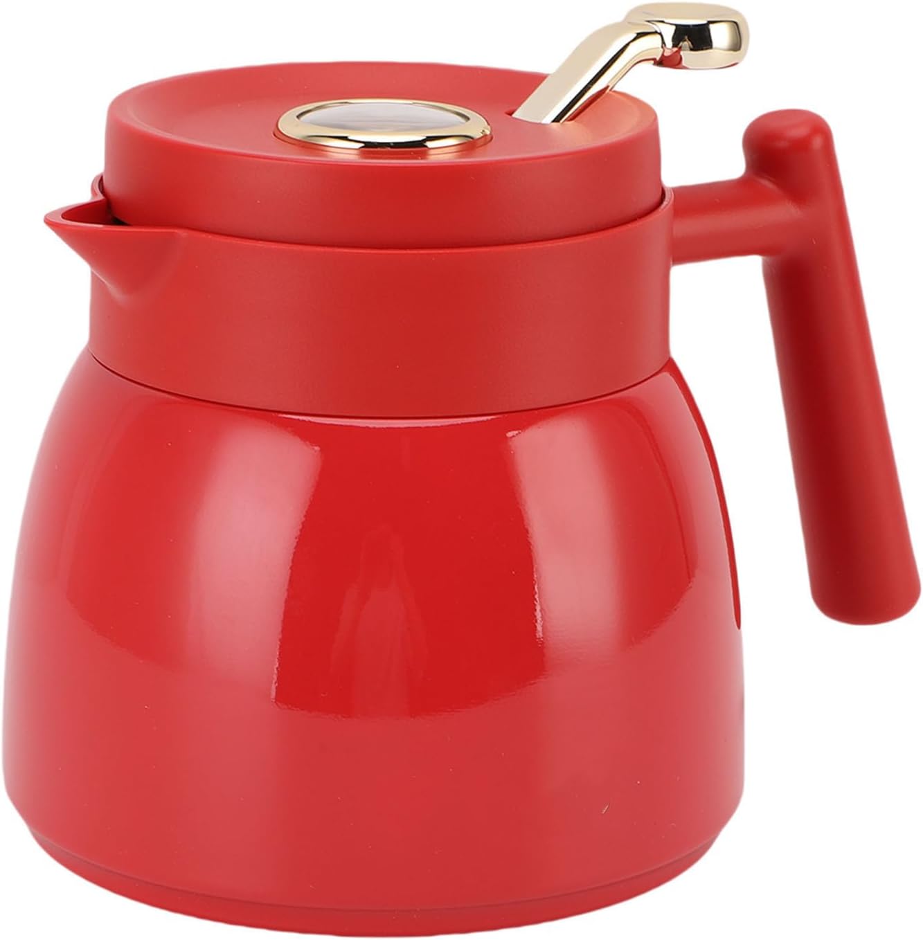 Stainless Steel Thermal Tea Pot with Filter Vacuum Insulated Coffee Tea Carafe, Leakproof Lid with Temperature Gauge for Home, Office, Camping (XXL)