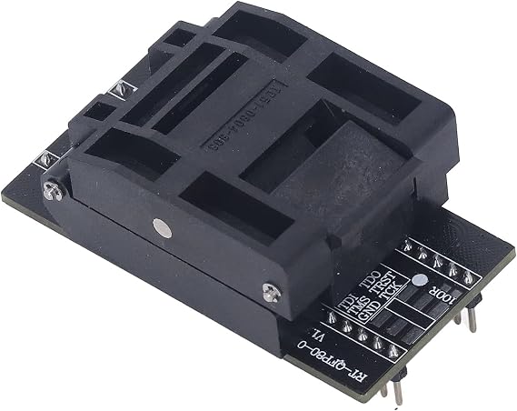RT809H Programmer Adapter with Serial ICSP Interface, Speed Parallel Voltage Programming for QFP80, Durably PEI PES Material, Wide MS Glass panes Compatibility, Data Recovery Fun