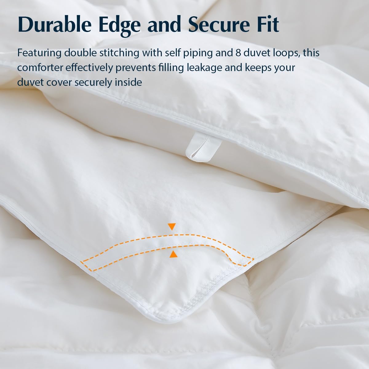 Pacific Coast Lightweight Goose Feather and Down Fiber Comforter King Size, Breathable Duvet Insert for Summer and Hot Sleepers, Natural Cooling Tencel Lyocell Shell, 8 Corner Tabs, White, 106x90